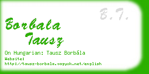 borbala tausz business card