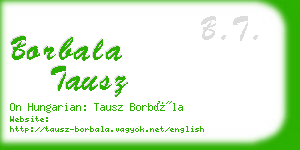 borbala tausz business card